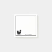 Post-it® Chat Silhouette avec nom (Devant)