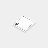 Post-it® Chat Silhouette avec nom (Incliné)