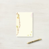 Post-it® Chat somnolent pelucheux (Sur un bureau)