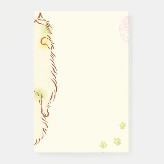 Post-it® Chat somnolent pelucheux (Devant)