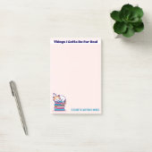 Post-it® Chat sur une pile de livres Cute Custom Readers No (Bureau)
