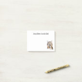Post-it® Chat surpris gris brindle chat PERSONNALISÉ (Sur un bureau)