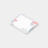 Post-it® Chat tenant parapluie Coeur ballon volant dans le  (Incliné)