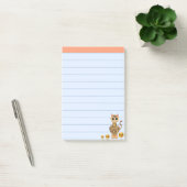 Post-it® Chat Tigre Mignon & Points Dorés (Bureau)