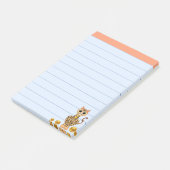 Post-it® Chat Tigre Mignon & Points Dorés (Incliné)