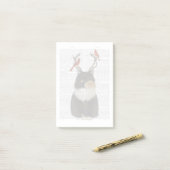 Post-it® Chat Tortoiseshell avec Antlers et Red Birds (Sur un bureau)