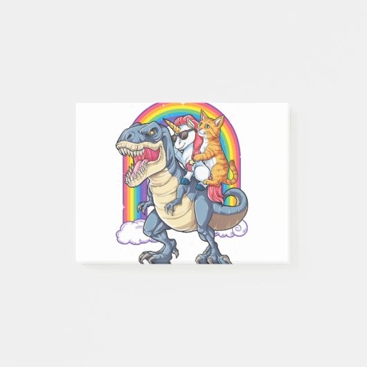 Post-it® Chat Unicorn Dinosaur T rex Kitten Amant (Devant)