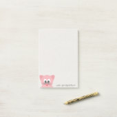 Post-it® Chat Whimsical Quirky Glittery-Bonjour Gorgeek (Sur un bureau)