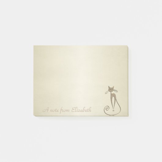Post-it® Chat Whimsical Quirky, -Personnalisé (Devant)