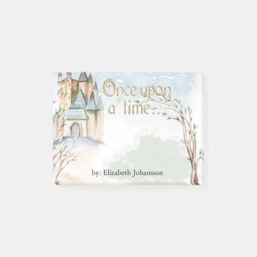 Post-it® Château de fée aquarelle dans la forêt (Devant)