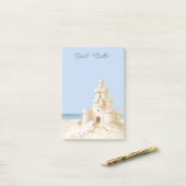 Post-it® Château de Sable Crème de Plage Ciel Bleu (Sur un bureau)