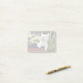Post-it® Chaton blanc turc (Sur un bureau)