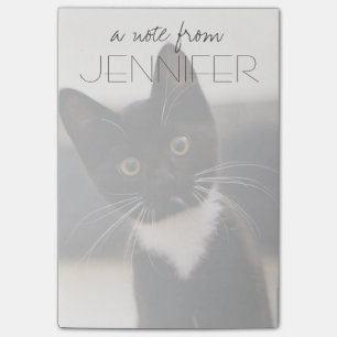 Post-it® Chaton noir et blanc mignon de smoking