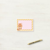 Post-it® Chaton Tigre Adorable Tabby Orange (Sur un bureau)