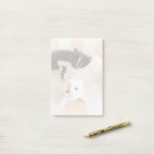 Post-it® Chatons blancs et noirs (Sur un bureau)
