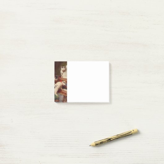 Post-it® Chatons et piano (Sur un bureau)