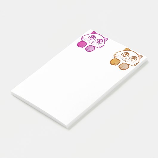 Post-it® Chatons oranges violets (Incliné)