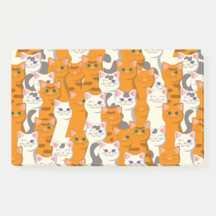 Post-it® Chats blancs et gingembre motif yeux verts yeux bl