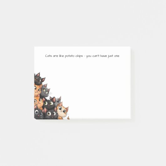 Post-it® Chats curieux et amusants de Kitten Les chats sont (Devant)