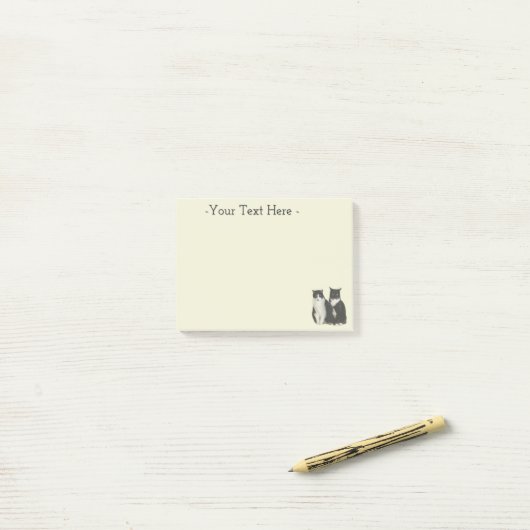 Post-it® Chats de Tuxedo (Sur un bureau)