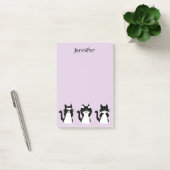 Post-it® Chats de Tuxedo | Trois Kitties Sages Clair Violet (Bureau)