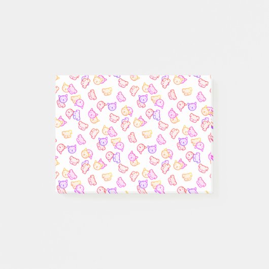 Post-it® Chats et chiens arc-en-ciel pluvieux (Devant)