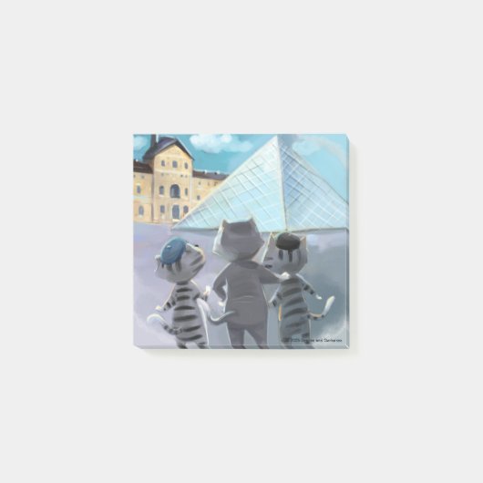 Post-it® Chats Louvre Paris - Notes 3" x 3" (Devant)