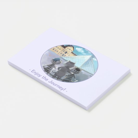 Post-it® Chats Louvre Paris - Notes de plaisir 10" x 6" (Incliné)