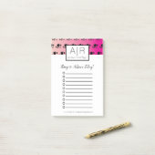 Post-it® Chats mignons ombre rose (Sur un bureau)