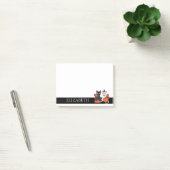 Post-it® Chats mignons personnalisés Citrouille Halloween (Bureau)