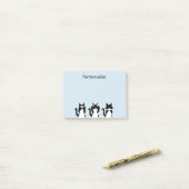 Post-it® Chats noirs et blancs | Trois sages chatons (Sur un bureau)