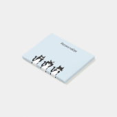 Post-it® Chats noirs et blancs | Trois sages chatons (Incliné)