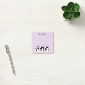 Post-it® Chats noirs et blancs | Trois sages chatons Violet (Bureau)