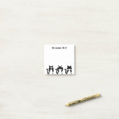 Post-it® Chats noirs et blancs | Trois sages minous (Sur un bureau)