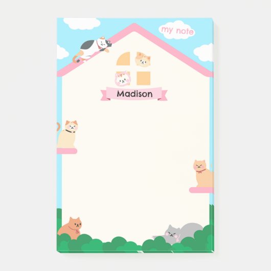 Post-it® Chats sur la maison (Devant)