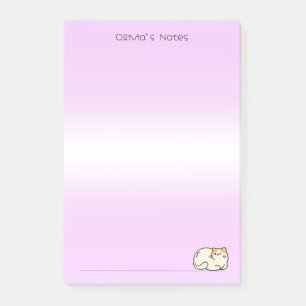 Post-it® Chatte chatte dégradé coloré Nom personnalisé