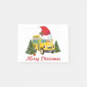 Post-it® Chauffeur de bus scolaire santa hat joyeux noël