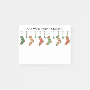 Post-it® Chaussettes de Noël jarretelles saisonnières texte