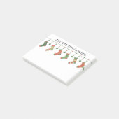 Post-it® Chaussettes de Noël jarretelles saisonnières texte (Incliné)