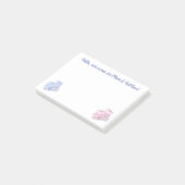 Post-it® chaussettes pour bébé rose et bleu (Incliné)