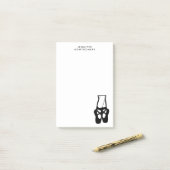 Post-it® Chaussons Bleu Noir En Pointe (Sur un bureau)