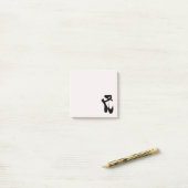 Post-it® Chaussure à pointe de ballon noir (Sur un bureau)