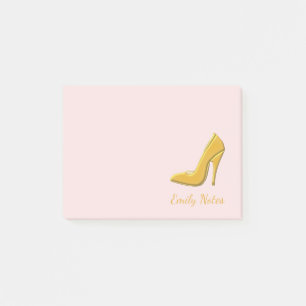 Post-it® Chaussure à talon haute Or personnalisée