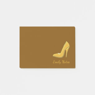 Post-it® Chaussure à talon haute Or personnalisée