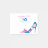 Post-it® Chaussure rose et bleue de fleur (Devant)