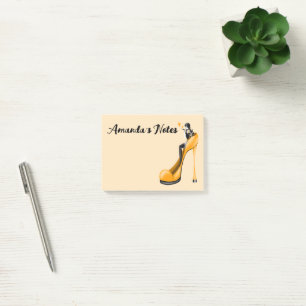 Post-it® Chaussure Stiletto Jaune Mode Diva Notes