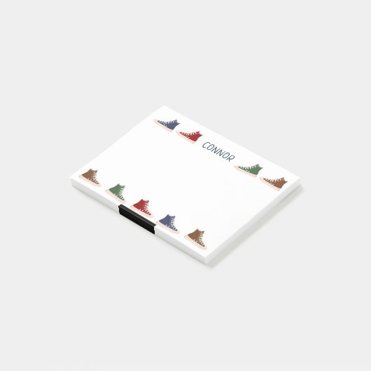 Post-it® Chaussures baskets haut de gamme conception person (Incliné)