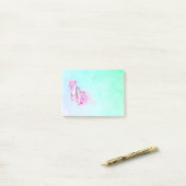 Post-it® Chaussures de ballet vaches et pivoines en Aquarel (Sur un bureau)