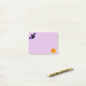 Post-it® Chauve-souris d'Halloween et Citrouille (Sur un bureau)