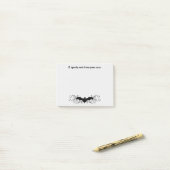 Post-it® Chauve-souris gothique victorienne éffrayante (Sur un bureau)